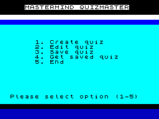 BBC Mastermind screenshot 1 for ZX Spectrum